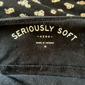 AERO 'Seriously Soft' Black Floral T-Shirt Top